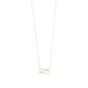FREMADA Gold Made In Italy 14kt Gold Infinity Love Knot Necklace